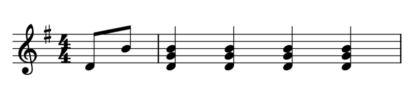 4拍子4拍目8分音符開始（曲の始め方）